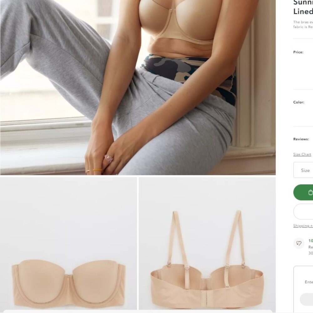 Sunnie Strapless Lightly Lined Bra size 32C